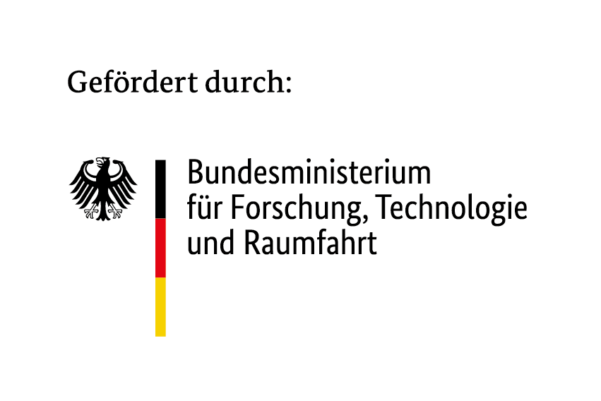 DE: BMFTR Logo gefördert durch, EN: BMFTR Logo funded by